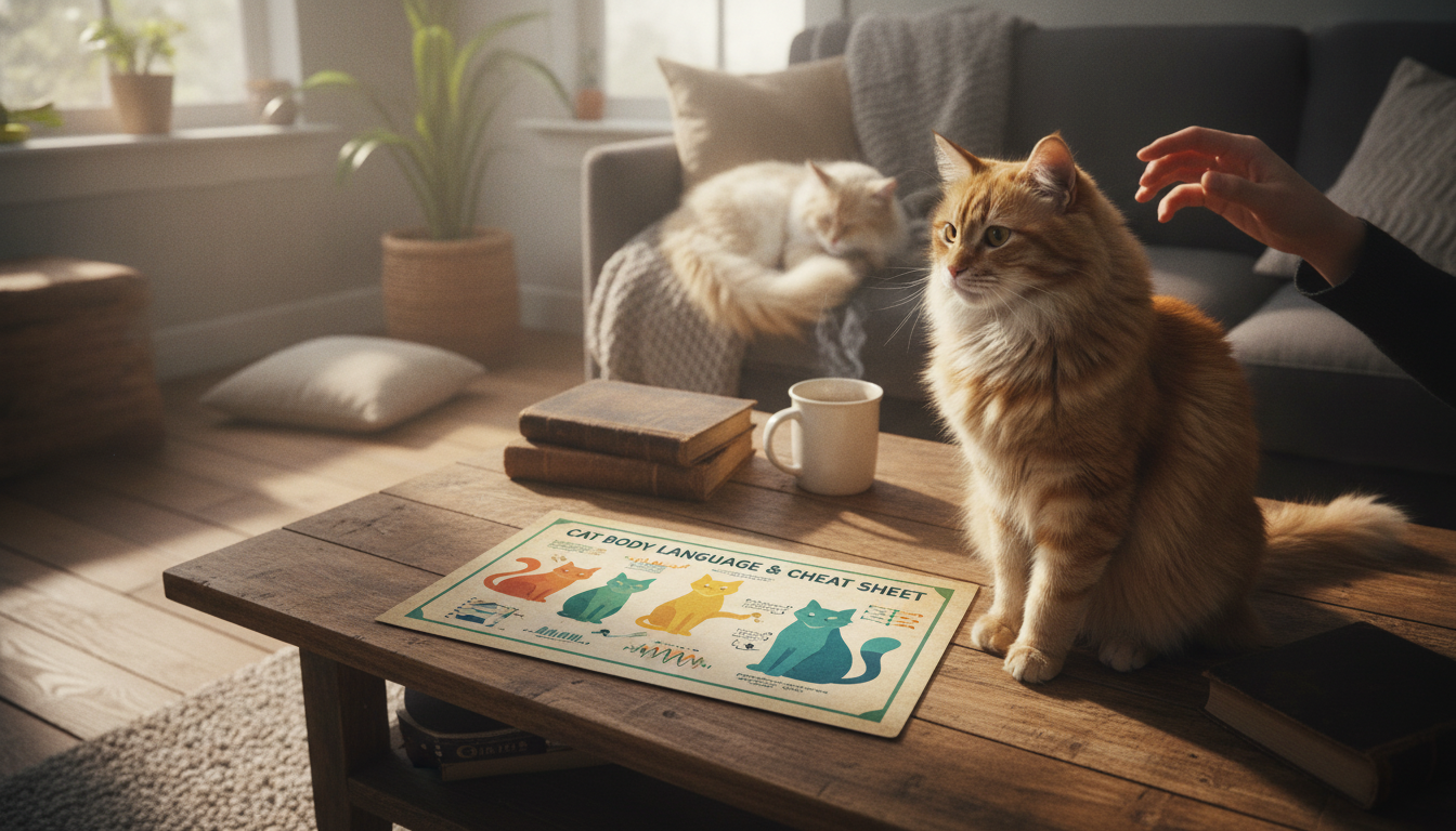 Cat Body Language Cheat Sheet: Tails, Ears, Meows